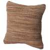 Deerlux 16" Handwoven Wool & Cotton Throw Pillow Cover with Woven Knit Texture, Rust QI004316.RT